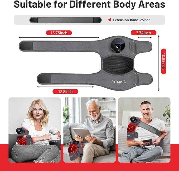 Red Light Therapy Knee Brace &Vibration Knee Massage, 660nm & 850nm - Image 4
