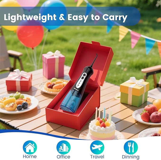 WellLeo Water Flossers for Teeth, Portable Oral Irrigator Rechargeable Water - Image 7