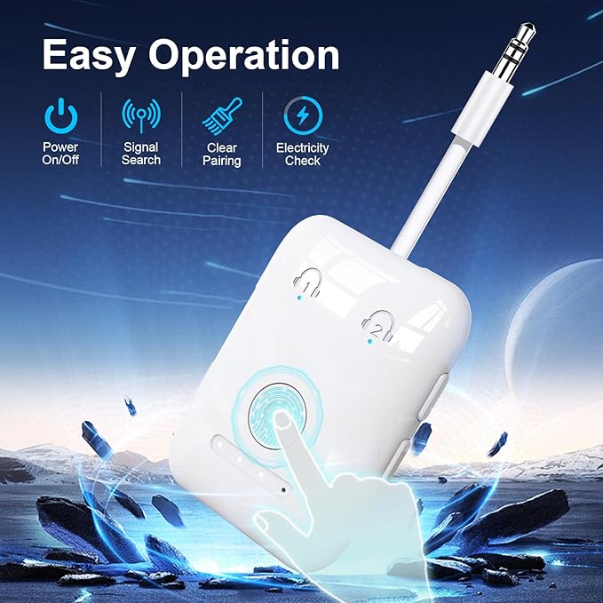 Premium Bluetooth 5.4 Transmitter, Airplane Wireless Adapter, Supports 2 - Image 5