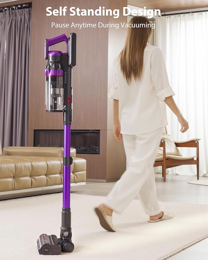 XenonLab Cordless Vacuum Cleaner, 75Mins/55KPa/650W Self-Standing Stick Vacuum - Image 8