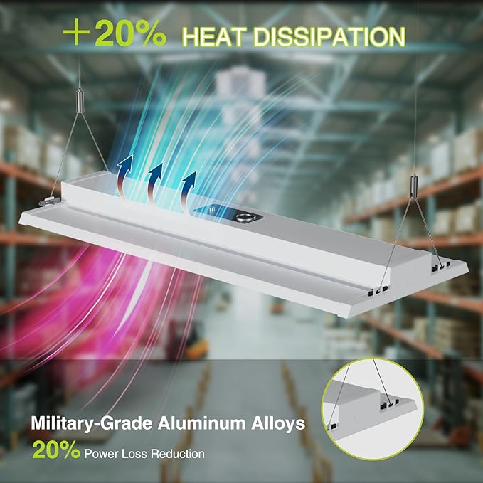 LED Linear High Bay Shop Light 210W, Larger Central Lighting Area, Commercial - Image 4