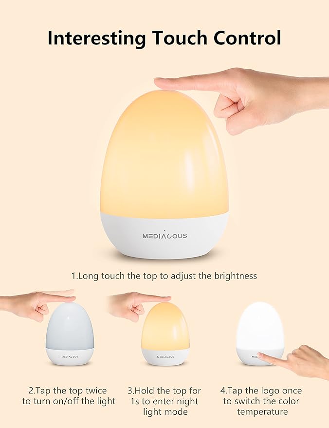 MediAcous Night Light for Kids, Baby Night Light - Image 3