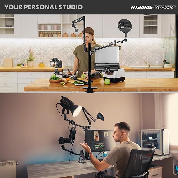 TARION Overhead Camera Desk Mount: 4-in-1 Heavy Duty Mount Set - Image 7