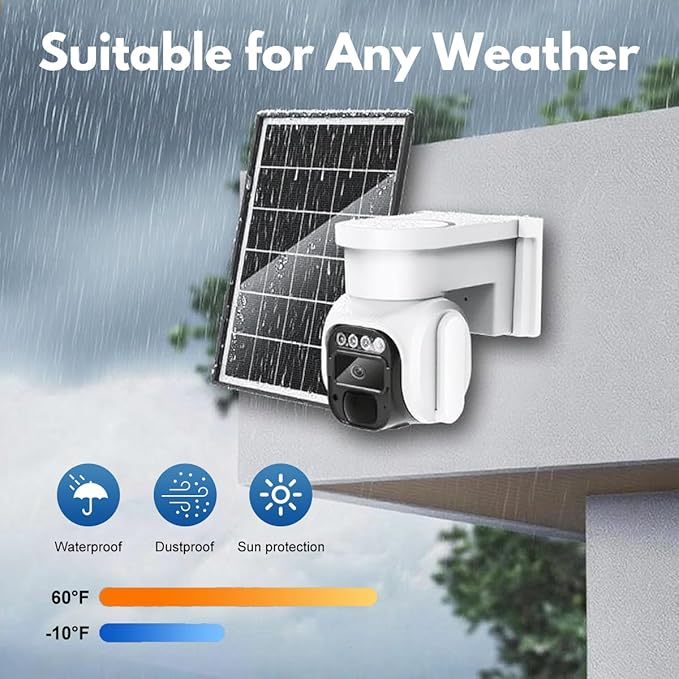 4G LTE Cellular Security Camera Wireless Outdoor，No Wifi Solar Powered Outside - Image 6