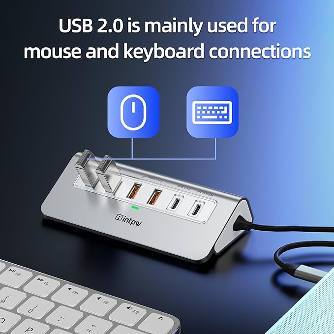 intpw P9 PRO USB C Hub 10Gbps, 9-in-1 USB C Docking Station - Image 8