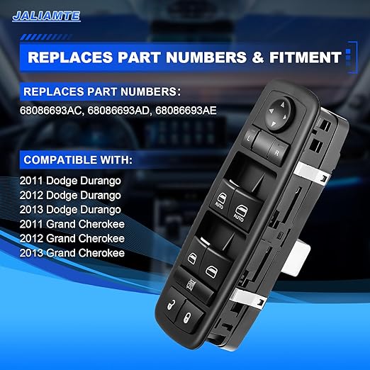 JALIAMTE 68086693AC Master Power Window Switch, Window Control Switch 8+3 Pins - Image 3