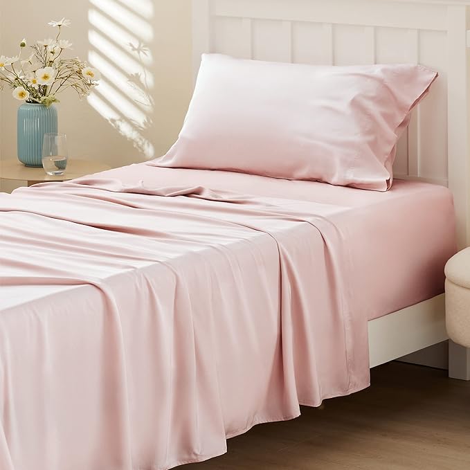 Bedsure Cooling Sheets Twin, Rayon Derived from Bamboo, Breathable & Soft Twin by BEDSURE
