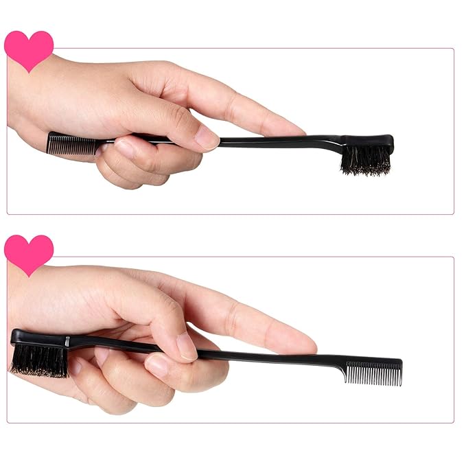 5 Pieces Hair Edge Brush Double Sided Control Hair Brush Comb Combo Pack Smooth - Image 3