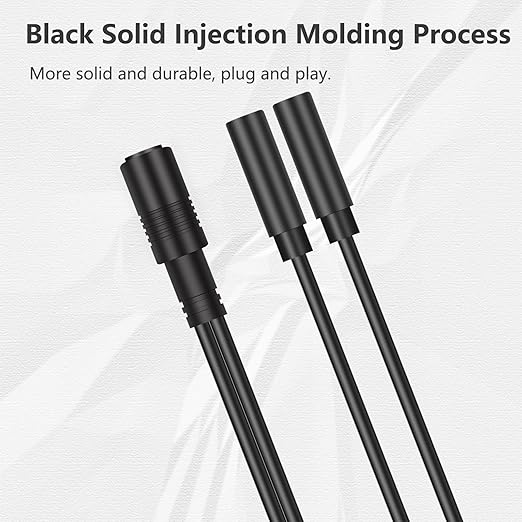 Bolvek 2 Pack 3.5mm 1/8" TRS Stereo 1-Female to Dual 2-Female Jack Splitter - Image 3