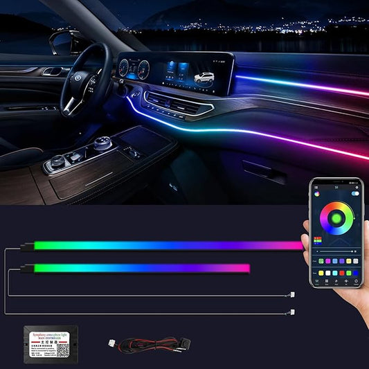 Dreamcolor Acrylic Interior Car Lights, WEBUPAR Car Accessories 2 in 1 Car LED by WEBUPAR