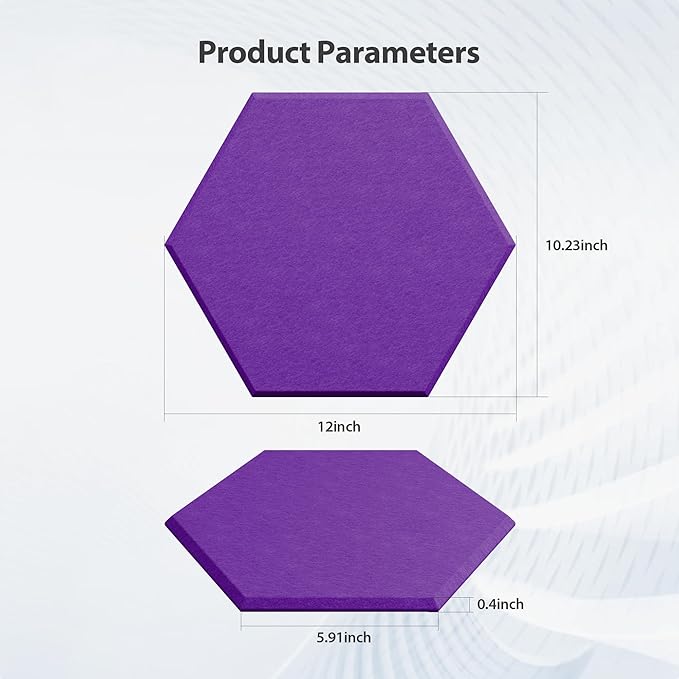 Amantech 12 Pack Acoustic Panels Self Adhesive Sound Proof Foam, High Density - Image 6