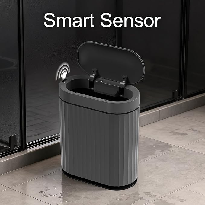 ELPHECO Bathroom Motion Sensor Trash can 2 Gallon Automatic Garbage Can - Image 3