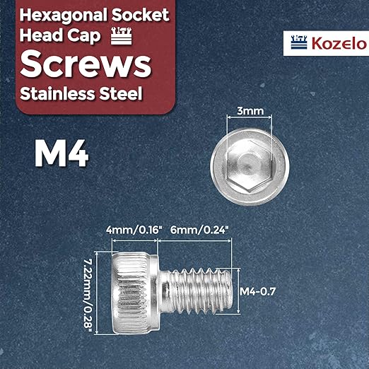 Kozelo 50pcs Socket Head Cap Screws - Image 2