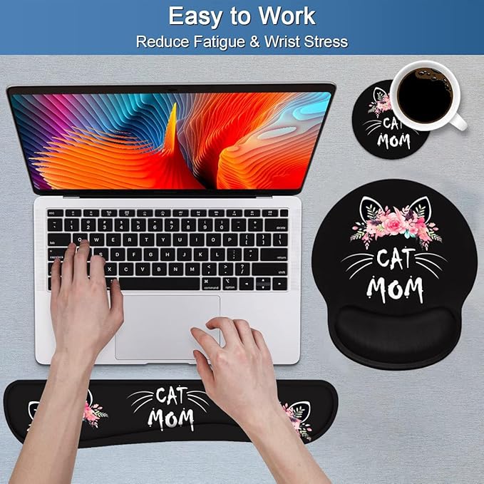 Keyboard Wrist Rest and Mouse Pad Wrist Support Set - Image 7