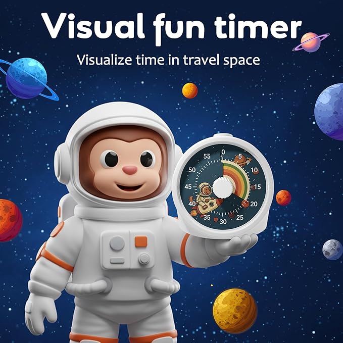 BellMan Visual Timer with Pause Button, 60 Minute Countdown Rainbow Timer - Image 2
