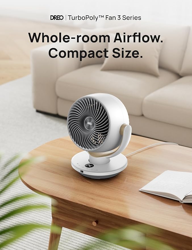 Dreo Fan for Bedroom, Desk Air Circulator Fans - Image 2