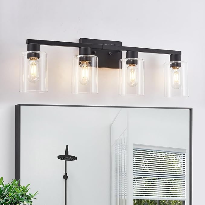 SOPEAS 4 Light Bathroom Vanity Light Fixtures, Bathroom Lighting Fixtures Over by SOPEASGlobalperspective