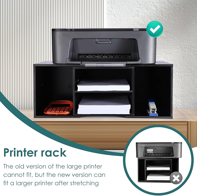 EMERIT Large Printer Stand, Adjustable Printer Table - Image 6