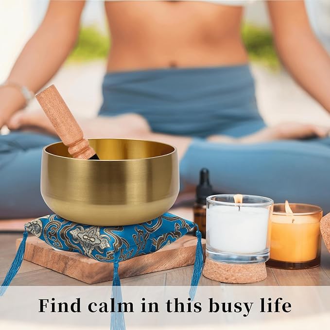 Large Tibetan Singing Bowl Set - Image 6