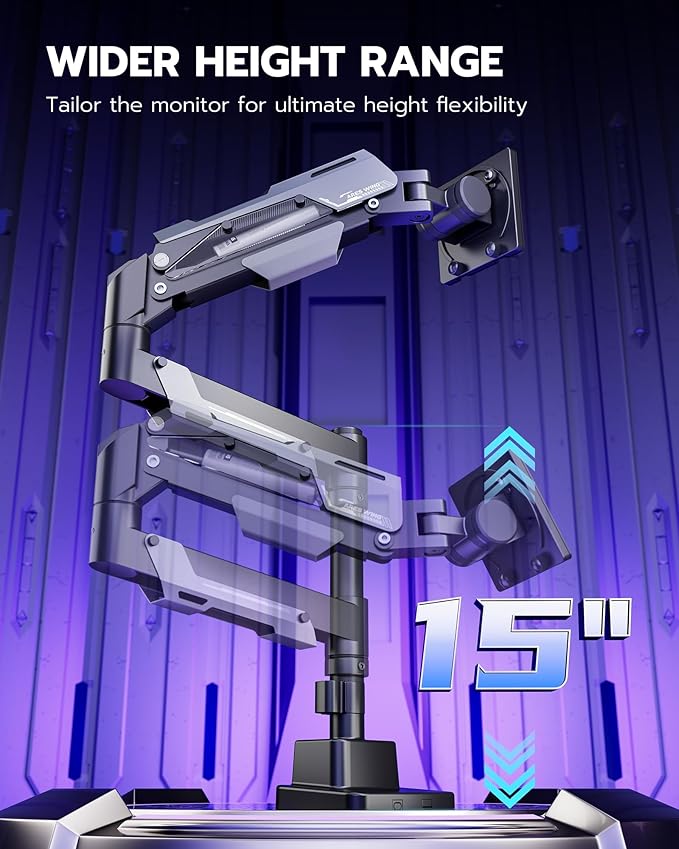 ARES WING CoreArm Single Monitor Mount, Ultrawide Monitor Arm - Image 4