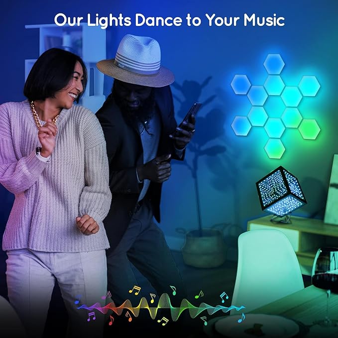 Heepulor Infinity Hyper Cube LED Table Lamp, Color-Changing Music-Sync - Image 6