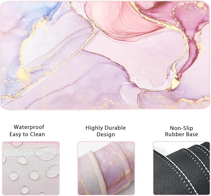 Keyboard Mouse Pad Set, Extended Mouse Pad+Keyboard Wrist Rest Support - Image 3