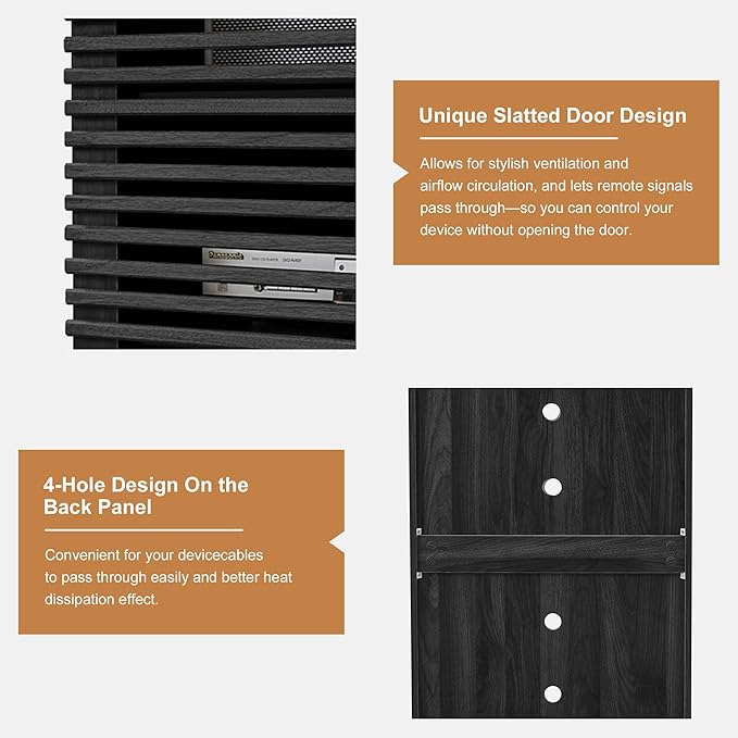 LEVNARY 5-Tier AV Media Cabinet - Image 5