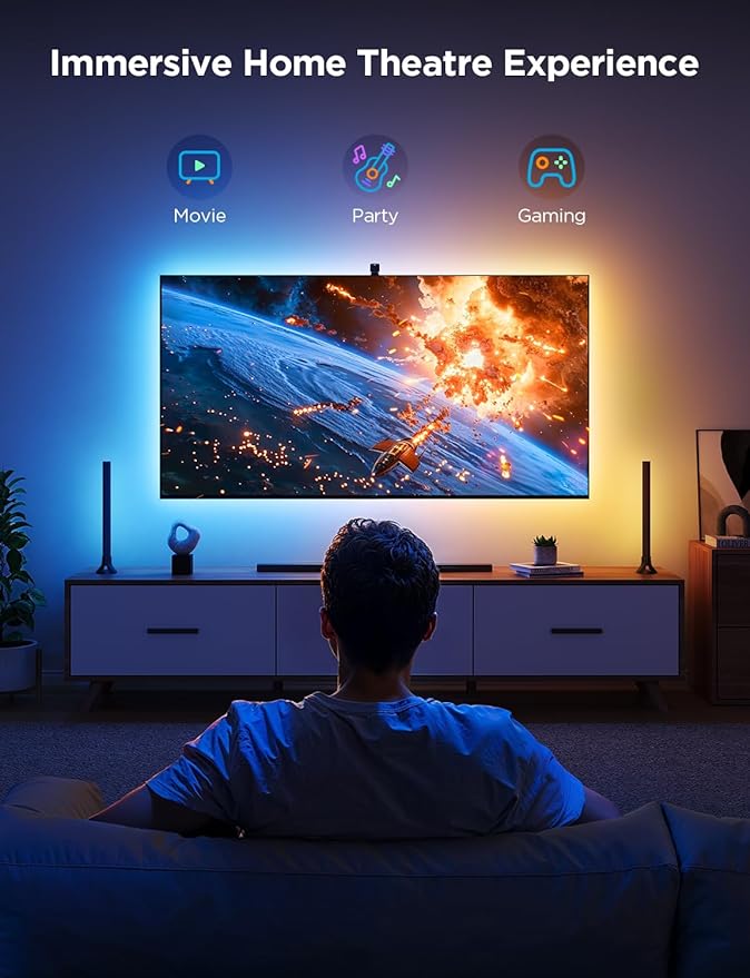Govee TV Backlight 3 Lite Kit, 11.8ft RGBICW Wi-Fi TV LED Strip Lights - Image 2