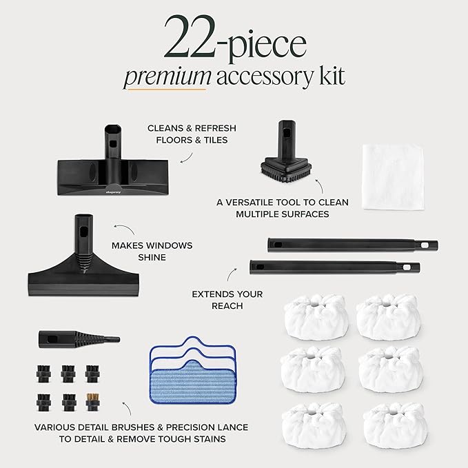 Dupray Neat Steam Cleaner with 22-Piece Accessory Kit – Versatile, Portable - Image 3