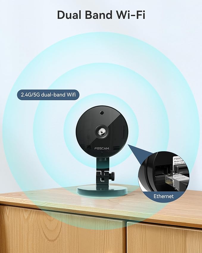 FOSCAM 3K 5MP Security Camera Indoor, 2.4g & 5g WiFi Magnetic Mini - Image 8