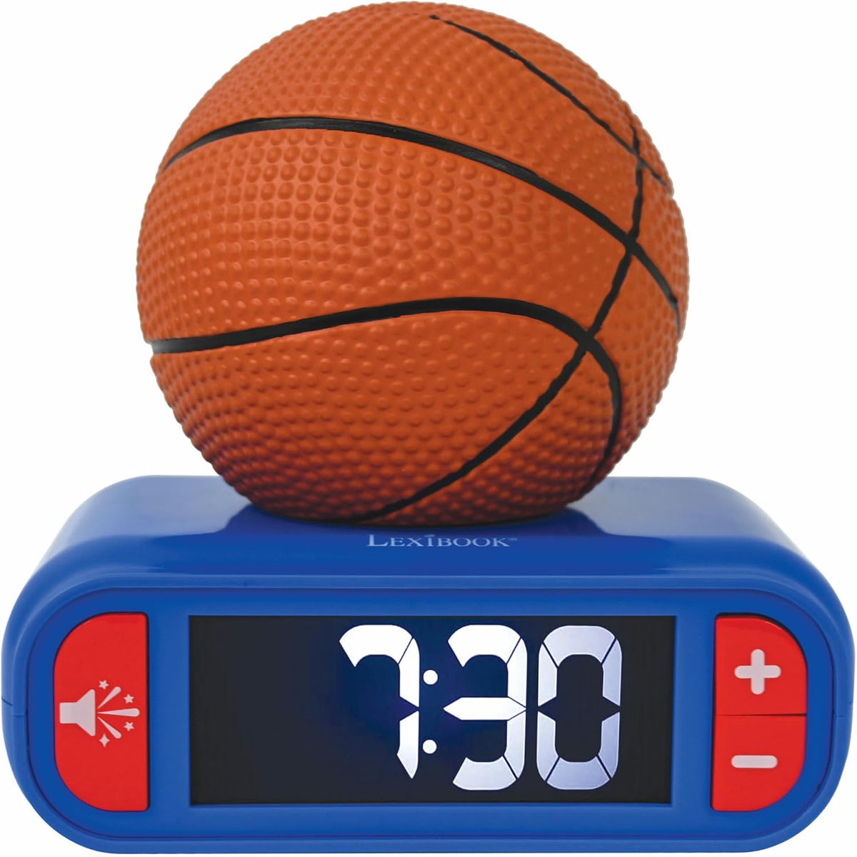 LEXiBOOK - Basketball - Basketball Nightlight Alarm Clock, Sounds and Melodies