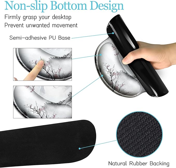 LIMKRIAN Japanese Ergonomic Mouse Pad Large Desk Mat Set, XXL Anime Mousepad - Image 5