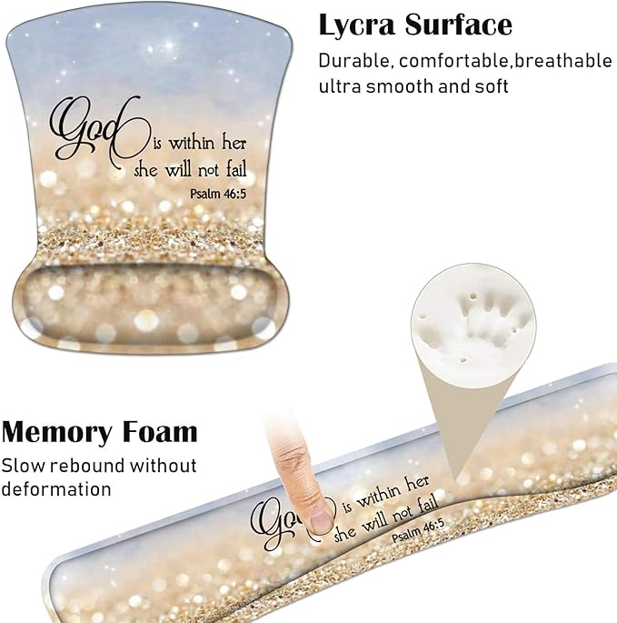 Keyboard Wrist Rest and Mouse Pad Wrist Support Set - Image 6