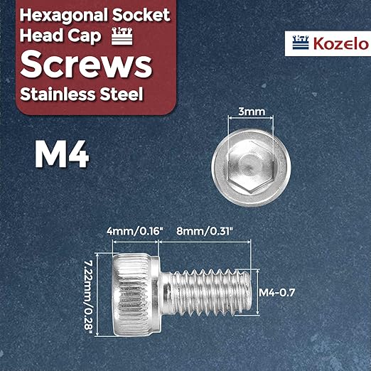 Kozelo 50pcs Socket Head Cap Screws - Image 2