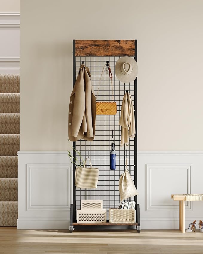 CHOEZON Grid Wall Panel, 2’ x 5.7’ Ft Floor Standing Gridwall Display Rack - Image 2