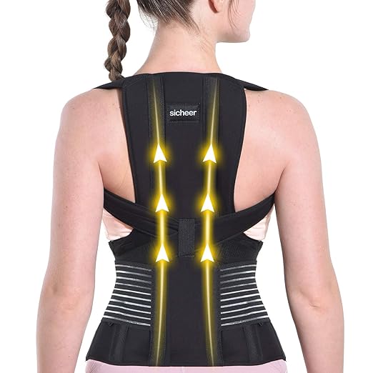 sicheer Posture Corrector for Women and Men Back Brace Straightener Shoulder by SICHEER