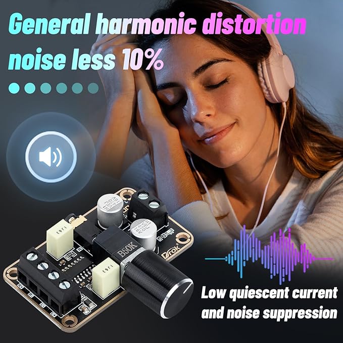 DROK 5W+5W Mini Amplifier Board 2pcs PAM8406 Audio Amplifier Board DC 5V - Image 5