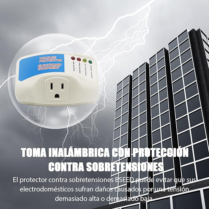 BSEED Surge Protector Home Appliance, Single Outlet Power Voltage Protector - Image 4