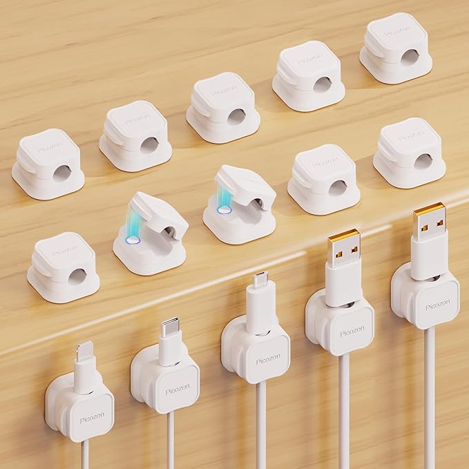 15 Pack Magnetic Cable Clip Organizer Cord Holder, Picozon Adhesive Cable by Picozon