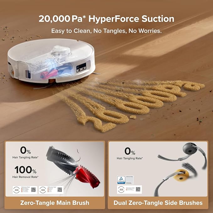 roborock Qrevo Curv 2 Flow Robot Vacuum and Mop, SpiraFlow Real-Time - Image 4