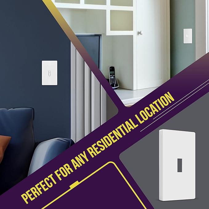 ENERLITES Screwless Toggle Switch Wall Plate, Child Safe Light Switch Cover - Image 4