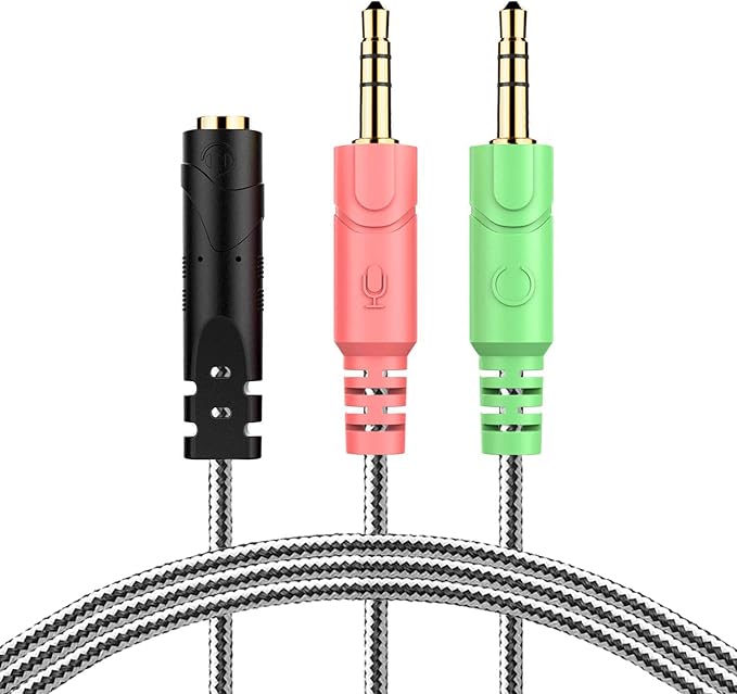 MillSO Headset Adapter 3.3 Feet 3.5mm Audio Jack Y Cable Headphone Adapter 1x by MillSO