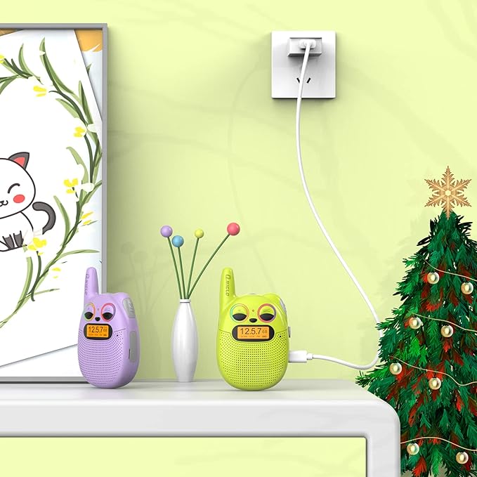 Qniglo Walkie Talkies for Kids Rechargeable 2 Pack, Christmas Birthday Gifts - Image 4