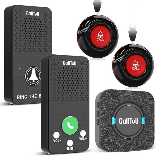 CallToU Caregiver Pager Alert Button Intercoms Wireless by CallToU