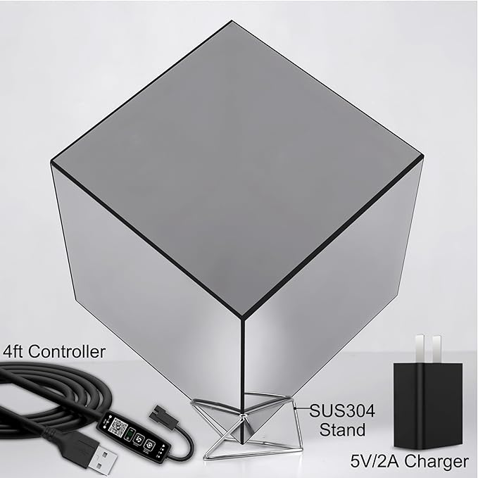 Heepulor Infinity Hyper Cube LED Table Lamp, Color-Changing Music-Sync - Image 2