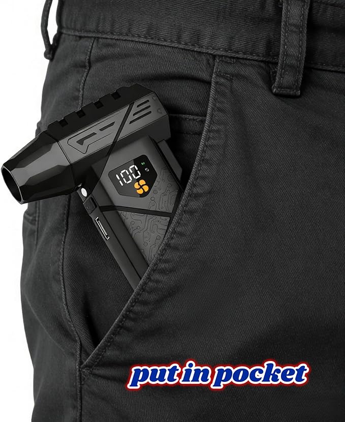 PURECOTERA Powerful Car Vacuum Cleaner, Compressed Air Duster - 6000 mAh - Image 4