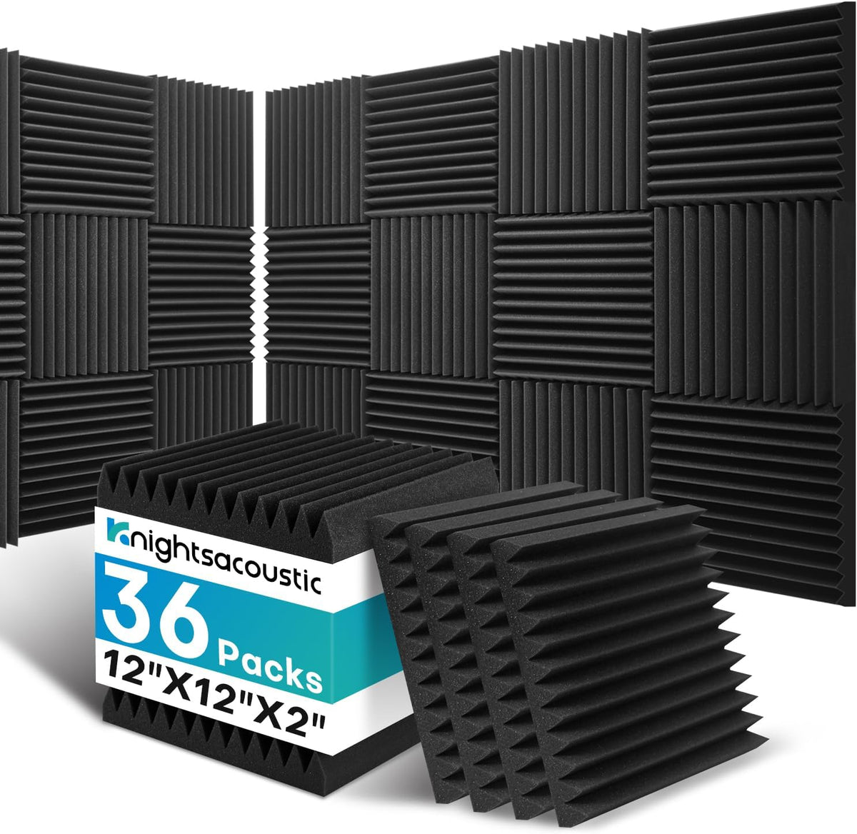 36 Pack Sound Proof Foam Panels