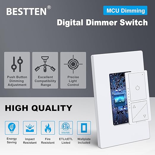 BESTTEN 10 Pack Super Slim Digital Dimmer - Image 2