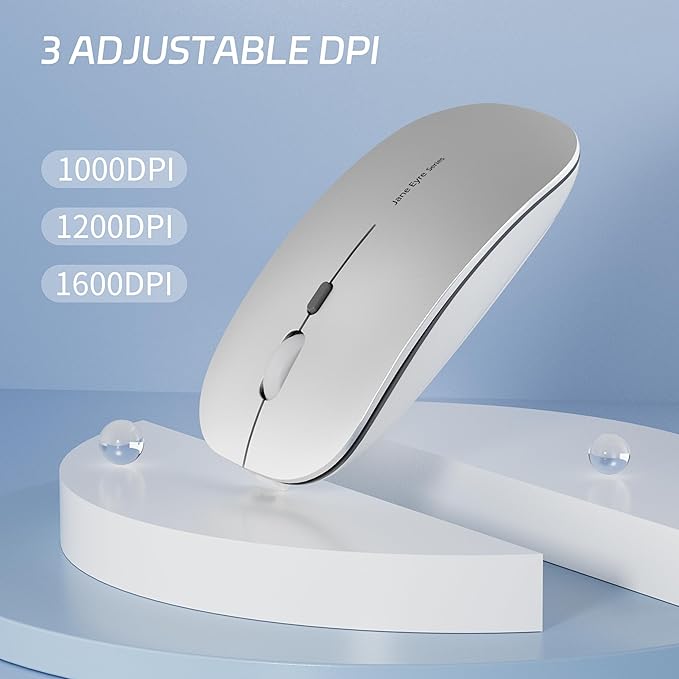 Q5 Slim Rechargeable Wireless Mouse, 2.4G Portable Optical Silent Ultra Thin - Image 5