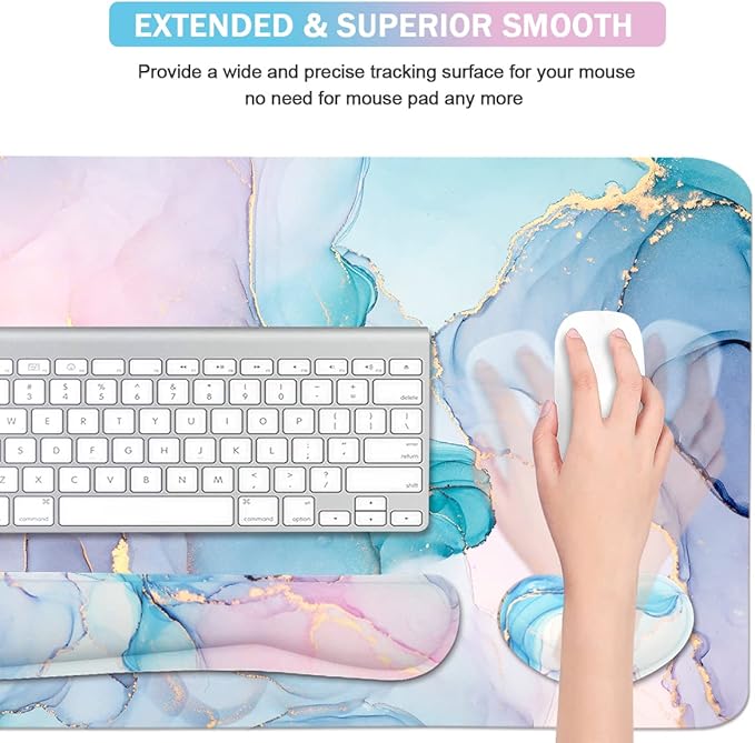 4-in-1 Large Gaming Mouse Pad, Keyboard Wrist Rest Pad & Wrist Support Mousepad - Image 5